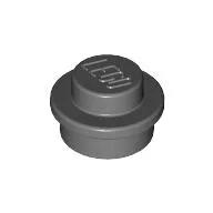 Plate Round 1 x 1 with Solid Stud / Dark Bluish Gray