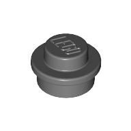 Lego Plate Round 1 x 1 with Solid Stud / Dark Bluish Gray