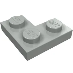 Plate 2 x 2 Corner / Light Gray