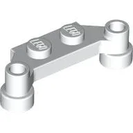 Plate Special 1 x 4 Offset with Bar Holes / White