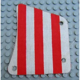 Sail, 9 x 11, with 3 Holes and Red Stripes Print / White