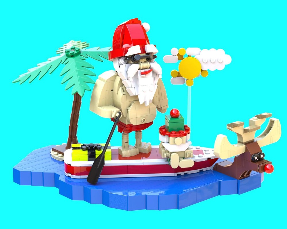Lego Santa Claus in summer