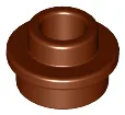 Plate Round 1 x 1 with Open Stud / Reddish Brown