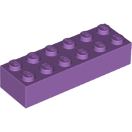 Lego Brick 2 x 6 / Medium Lavender