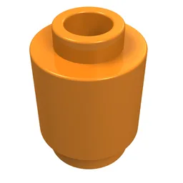 Brick Round 1 x 1 Open Stud / Orange