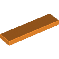 Lego Tile 1 x 4 with Groove / Orange