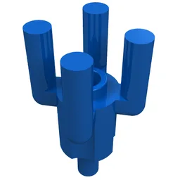 Bar, 4 Top Bars, Palm Tree Top / Blue