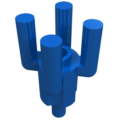 Lego Bar, 4 Top Bars, Palm Tree Top / Blue
