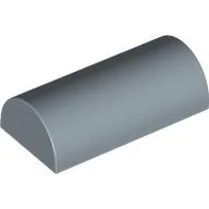 Brick Curved 2 x 4 Double, No Studs, with Groove / Sand Blue