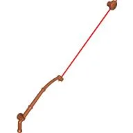 Duplo Fishing Rod and Hook with Red Line / Dark Orange