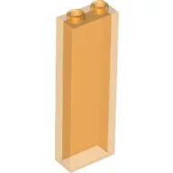 Brick 1 x 2 x 5 without Side Supports / Trans-Orange