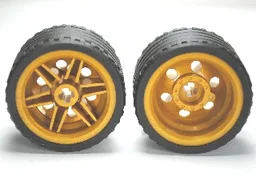 Wheel 30.4mm D. x 20mm with No Pin Holes and Reinforced Rim with Black Tire 37 x 22 ZR (56145 / 55978) / Pearl Gold