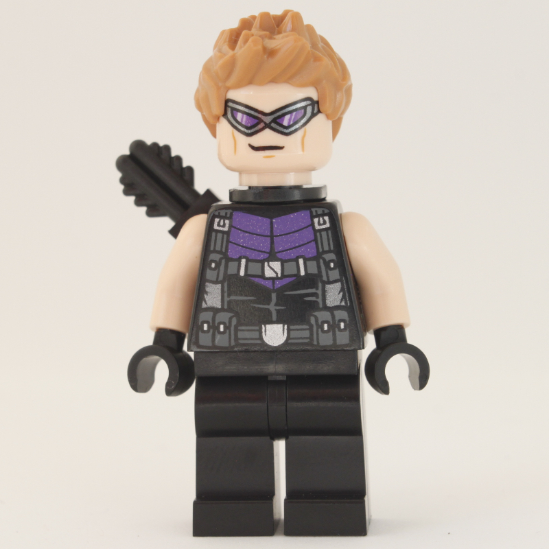 Lego Hawkeye in Black and Dark Purple Outfit with Dark Purple Goggles, and Quiver