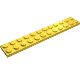 Plate 2 x 12 / Yellow