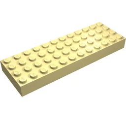 Brick 4 x 12 / Light Yellow