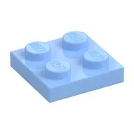 Plate 2 x 2 / Bright Light Blue