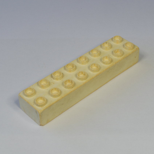 Lego Minitalia Brick 2 x 8 with Bottom X Supports / White