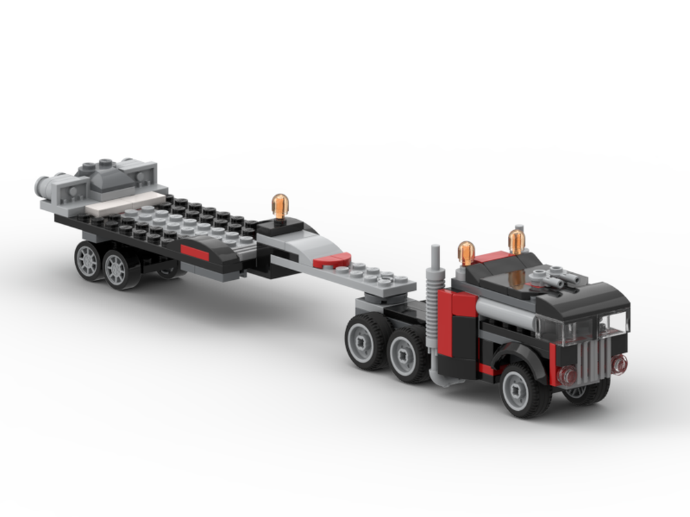 Lego Cab-over Truck With Trailer