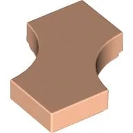 Tile Special 2 x 2 with 2 Quarter Round Cutouts / Light Nougat