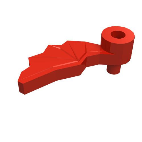 Lego Headwear Accessory Plume Dragon Wing Left / Red