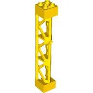 Support 2 x 2 x 10 Girder Triangular Vertical - Type 4 - 3 Posts, 3 Sections / Yellow