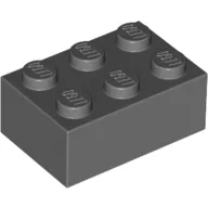 Brick 2 x 3 / Dark Bluish Gray
