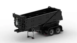 Black dump trailer
