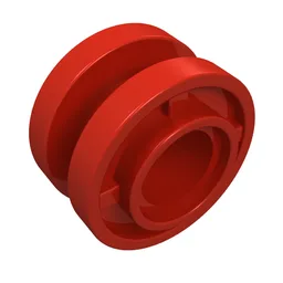 Wheel 11 x 8 with Center Groove / Red