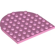 Plate 8 x 8 with Rounded End / Bright Pink