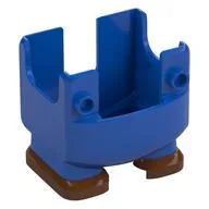 Nintendo Figure, Legs and Overalls with Two Front Studs and Reddish Brown Feet, with Internal Prongs for Basic Suit / Blue