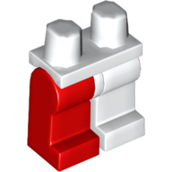 Lego Hips and White Left Leg, Red Right Leg / White