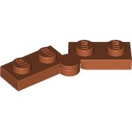 Lego Hinge Plate 1 x 4 Swivel Top / Base - Hollow Clip [Complete Assembly] / Dark Orange