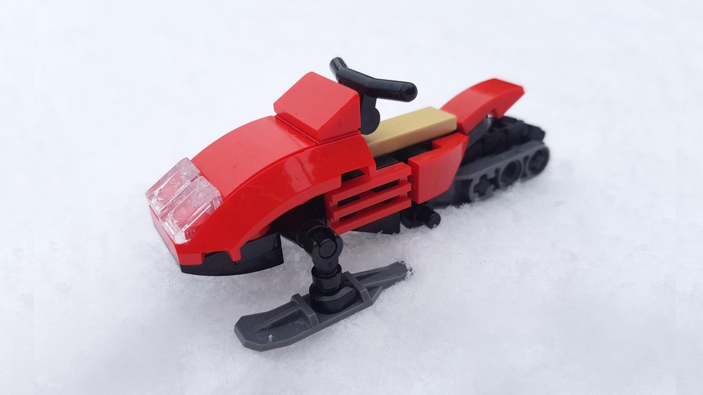 Lego Minifig scale snowmobile