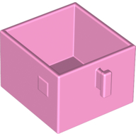 Lego Duplo Drawer 2 x 2 with Pull Handle / Bright Pink