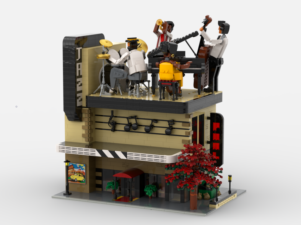 Lego Modular Jazz Club + Display for set 21334-1 Jazz Quartet