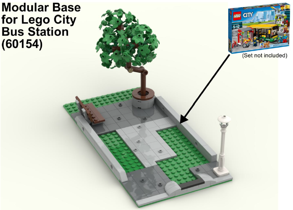 Lego Modular Base for Lego City Bus Station 60154