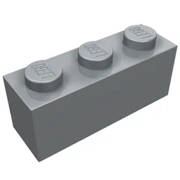 Brick 1 x 3 / Pearl Light Gray