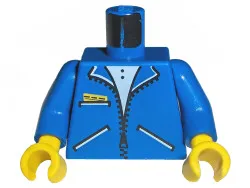 Torso Zipper Jacket and 3 Pockets Pattern / Blue Arms / Yellow Hands