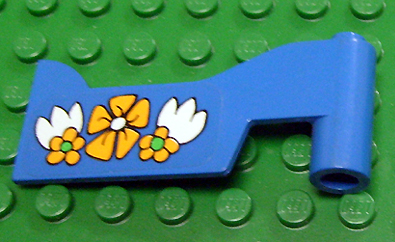 Lego Fabuland Car Door Right With Flowers Pattern (Sticker) - Set 3635