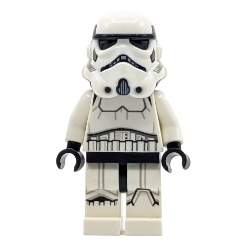 Lego Stormtrooper, Black Squares on Back of Helmet, Female, Light Nougat Head