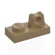 Lego Hinge Plate 1 x 2 Locking with 1 Finger On Top / Dark Tan