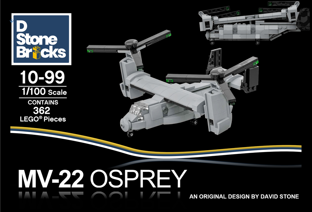 Lego MV-22 Osprey Tiltrotor 1:100 Scale