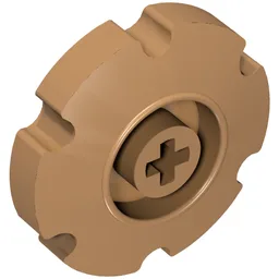 Technic Tread Sprocket Wheel Small 6 Tooth / Medium Nougat