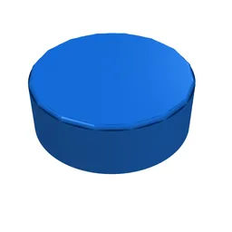 Tile Round 1 x 1 / Blue