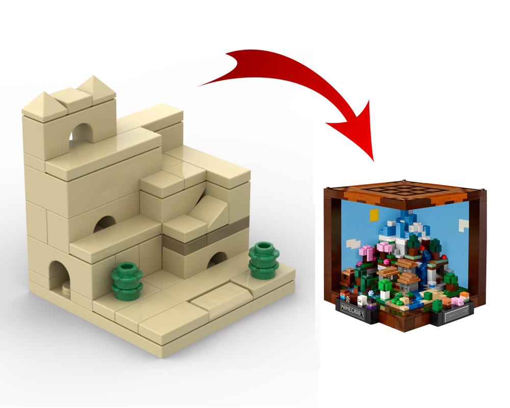 Lego Desert Biome - Expansion for "21265-1 The Crafting Table"