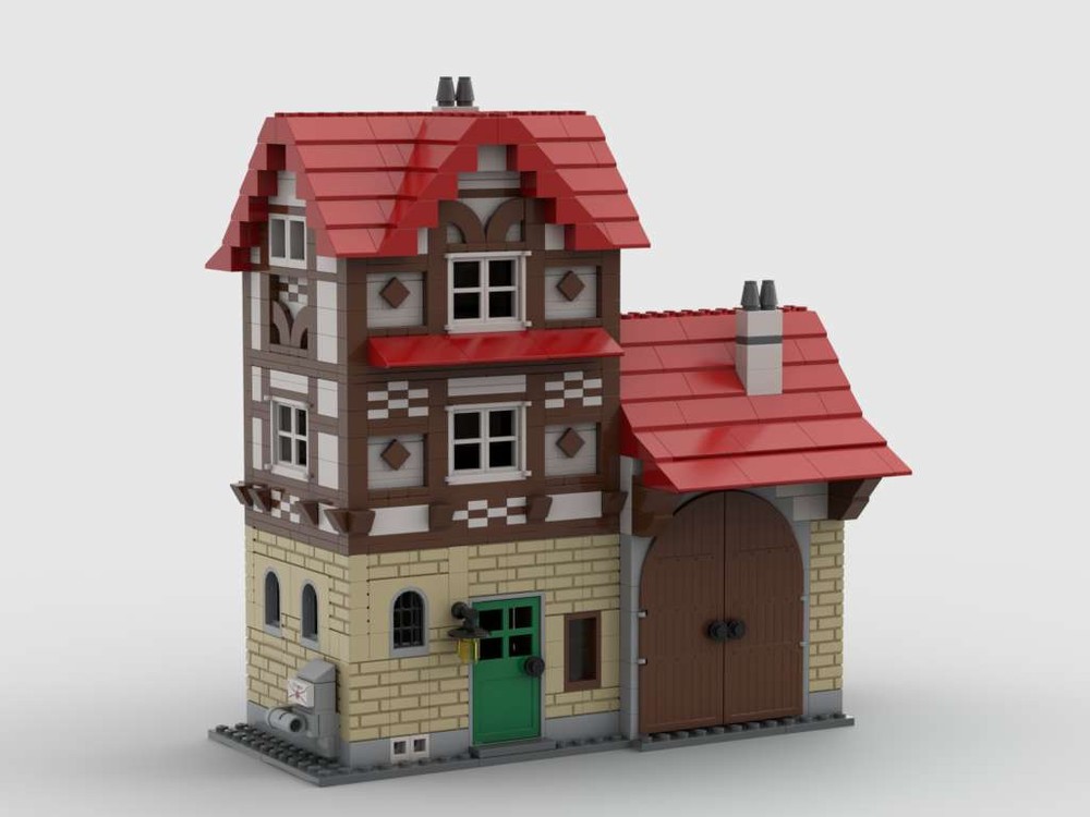 Lego Modulares Bauernhaus im Fachwerkstil - modular half-timbered farmhouse
