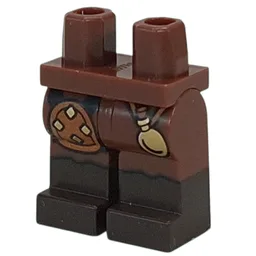 Hips with Reddish Brown Legs and Dark Brown Boots Pattern with Dark Orange Armor, Gold Flask Print / Reddish Brown
