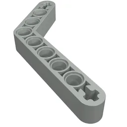 Technic Beam 1 x 9 Bent (6 - 4) Thick / Light Gray