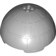 Lego Dome Hemisphere 11 x 11 with 2 x 2 Studs on Top, Death Star Half / Light Bluish Gray
