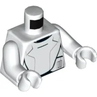 Torso, Armor Panels Print (Flametrooper), White Arms and Hands / White